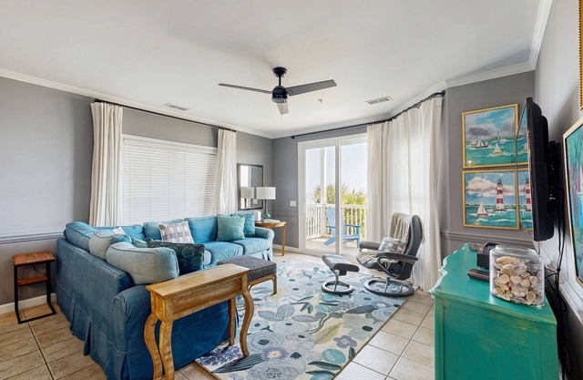 First-floor villa w/beach and ocean views from spacious balcony