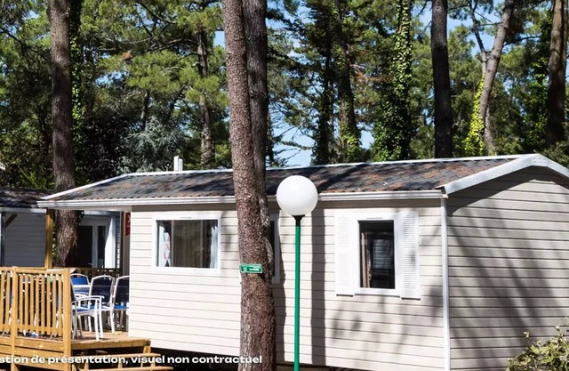 Flower Camping Les Dunes * - Mobil Home Comfort 28m2 - 3 bedrooms - Small terrace + TV 6 persons
