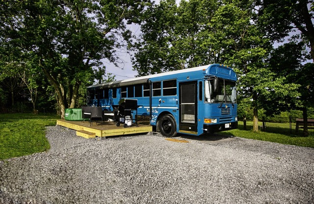 Fully Converted Skoolie on Charming 40-Acre Farm with Hot Tub