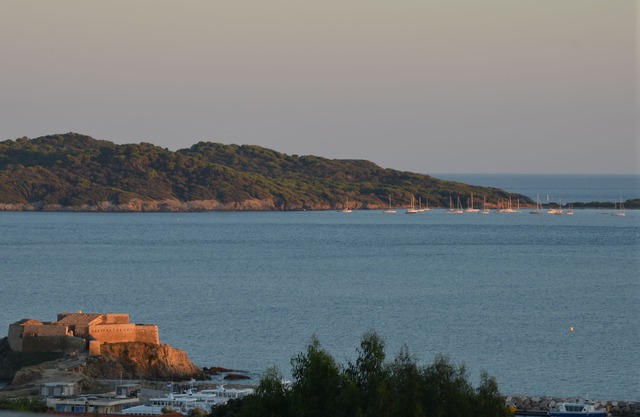 Giens peninsula, panoramic view of Porquerolles