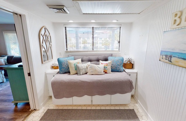 Gorgeously decorated ocean view villa with a private porch and beach access