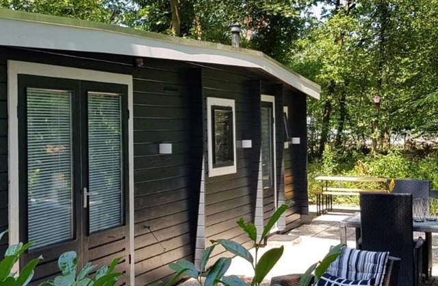 Heerlijk chalet in de Veluwse bossen, vlakbij zwemwater!