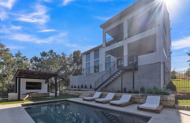 Hill Country Estate in Spicewood with Pool, Pickleball Court and River Access!