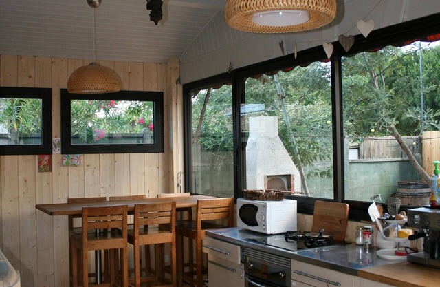 House, garden and swimming pool Claouey jane de Boy district