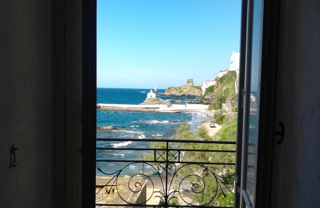 In Chora top floor of 1871 built stone wall Mansion, amazing view