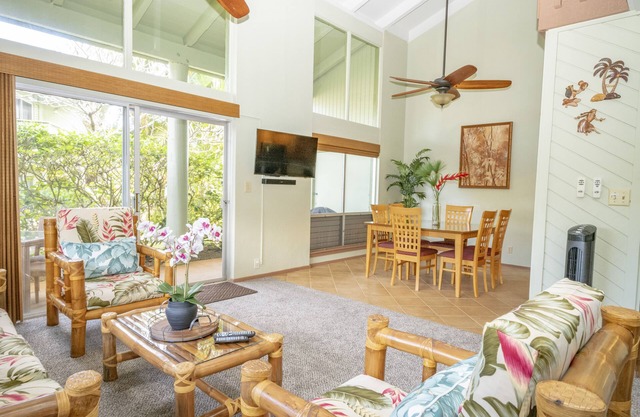 Island Vibes!/2BR 2BA Princeville Townhouse/Walk to Beach/Fast WiFi