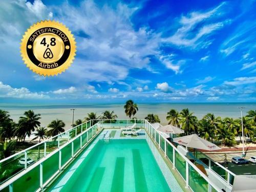 Joao Pessoa Cabo Branco - Flat Vista Mar- 418- Green Sunset com piscina frente mar