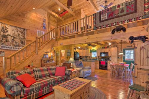 Lake Lure Log Cabin with Grill, Near Hiking!