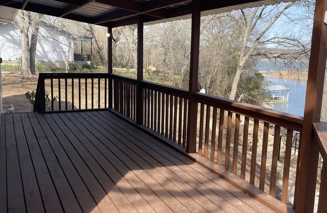Lake side home with private dock