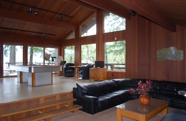 Lakefront home with dock space and private beach