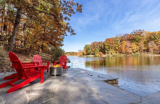 Lakefront Log Cabin w/Dreamy Waterfront Patio!