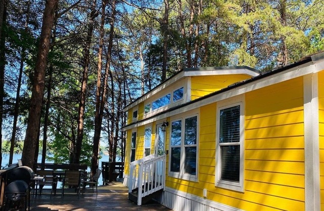 Lakefront Two Bedroom Cabin #14 at Long Cove Resort with Two Porches & Panoramic Views by RedAwning