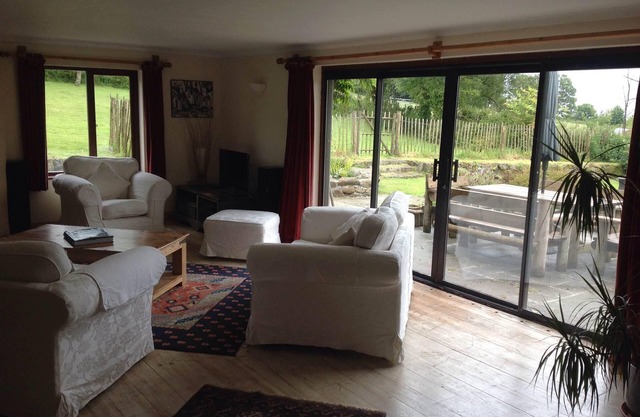 Large family Farmhouse with sea views, large gardens, woodland walks