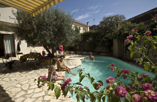 Large village house with pool and patio