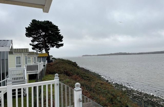 Lavender super front row sea view caravan at Rockley Park, Poole Harbour, Dorset