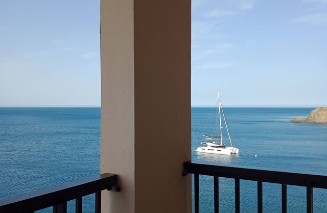 Les Roches Bleues :A balcony overlooking the sea, free wifi, closed garage