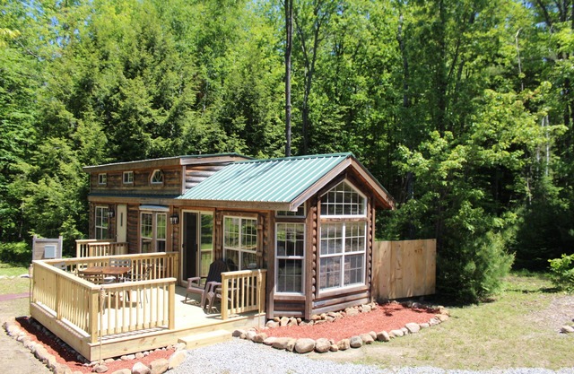 Log Cabin Tiny Home at Adirondack Ranch