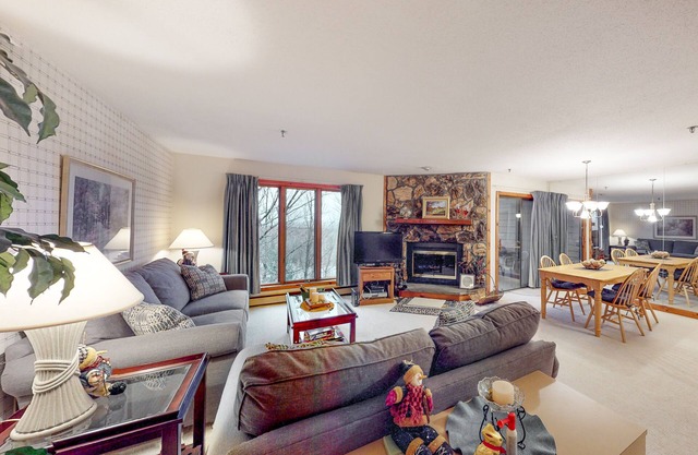 Lovely ski-in/out condo steps from ski lift with trails and amazing views