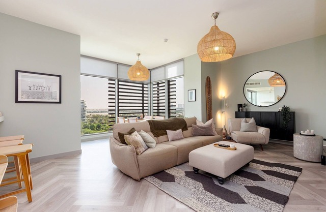 Luxurious Dubai Hills with balcony park view