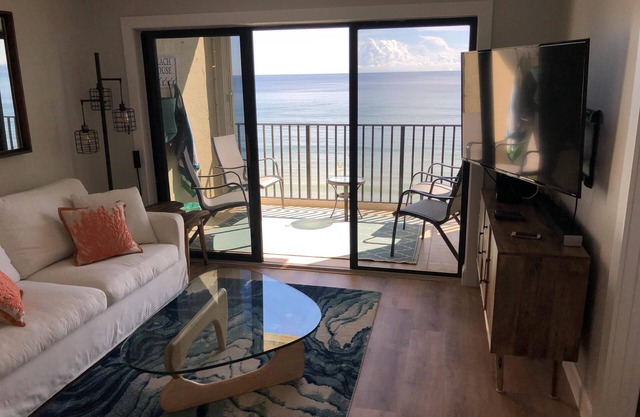 Luxurious penthouse condo overlooking the ocean, shoreline and the intercostal