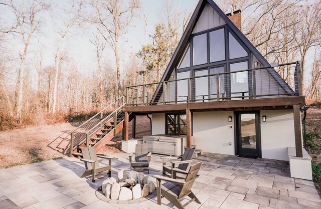 Luxury A-frame with a view