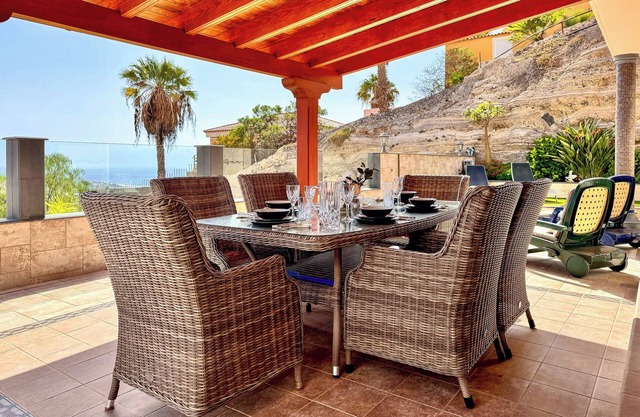Luxury family retreat in Costa Adeje with a heated pool and ocean views.