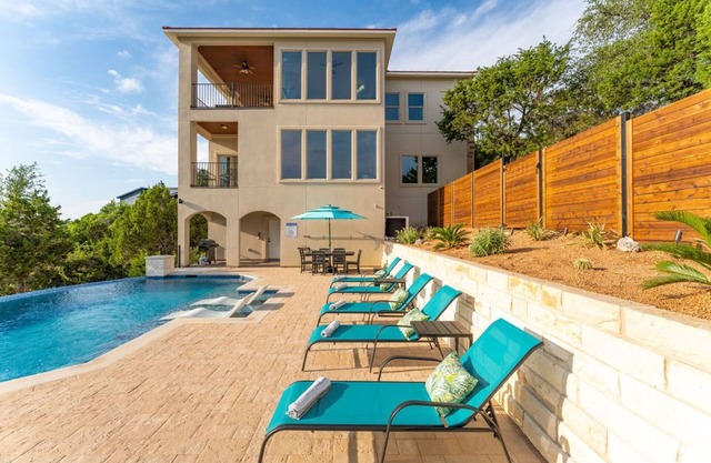 Luxury Hilltop Retreat with Pool, Game Room & Panoramic Lake Views