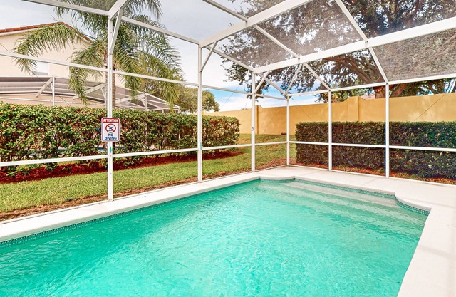 Luxury home with enclosed pool, on-site tennis, gym, & private W/D