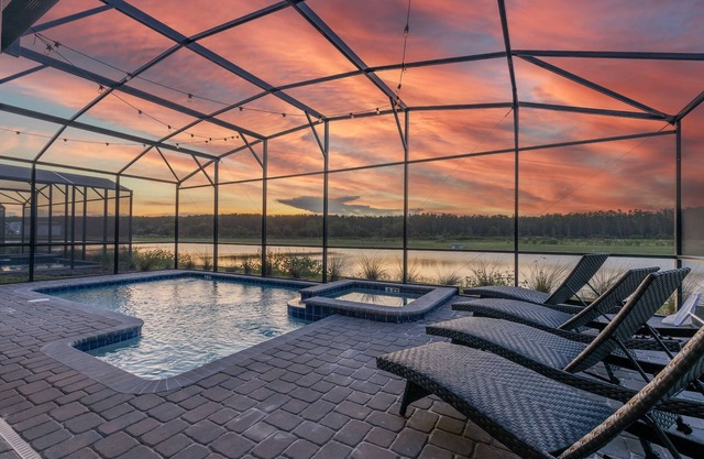 Luxury Lakeview Villa with Game Room + Theater & Free Waterpark Close to Disney