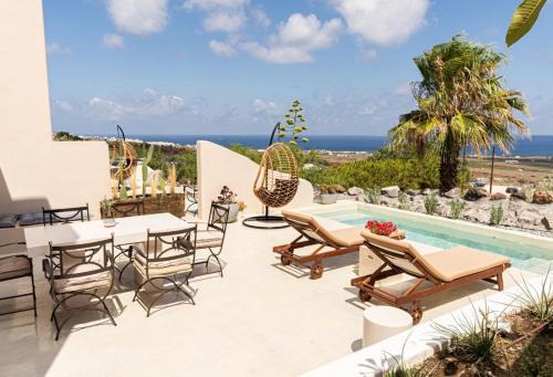 Luxury Santorini Villa 3 Bedroom Villa Private Jetted Pool With Sea & Sunset Views Finikia