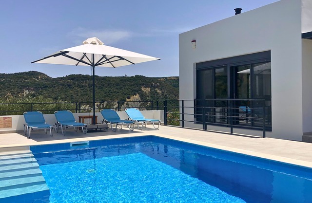 Luxury villa with private swimming pool, terraces, valley and sea views, in a quiet location.