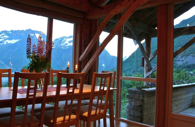 Magnificent landscape, fjords and mountains and an unic sommer house.