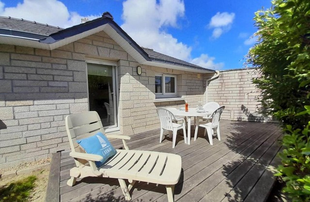 Maison cosy à Carnac Plage, 500m de la mer, terrasse sud, parking, petit animal accepté, non fumeur - FR-1-477-97