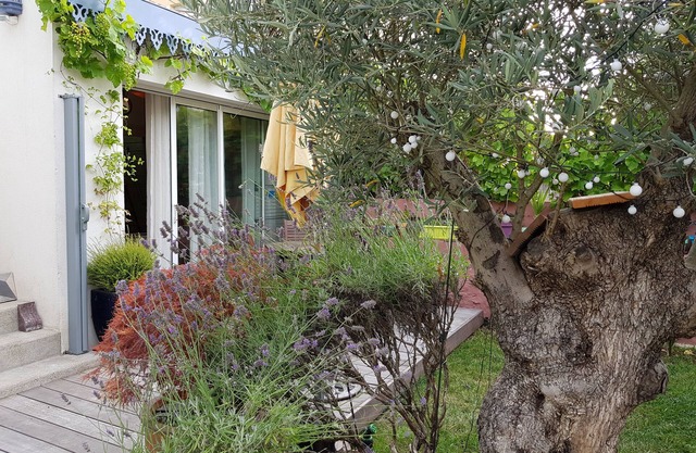 Maritime, large, quiet et pleasant studio for 4, terrace, beaches, park et town