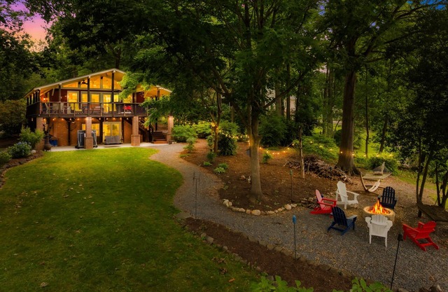 Massive Dock Firepit Kayaks Ping Pong