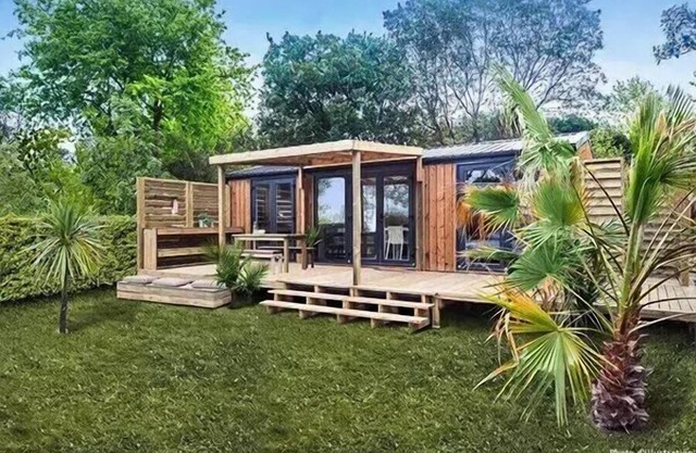Mobil-home | Ultimate | 2 Ch. | 4 pers. | Raised terrace with tropical shower | A/C | TV