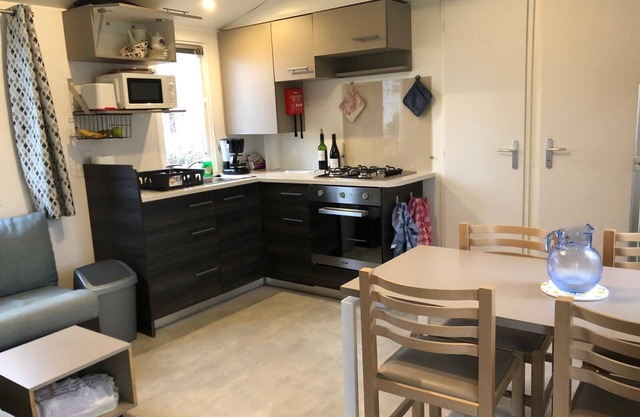 Mobilhome 2 bedrooms 32m2 4 star campsite swimming pool, pond at the gates of the castles