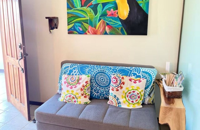 Modern 1-bedroom condo in gated complex with pool, WiFi & AC