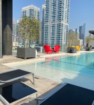 Modern 2BR and maid room with big terrace city walk