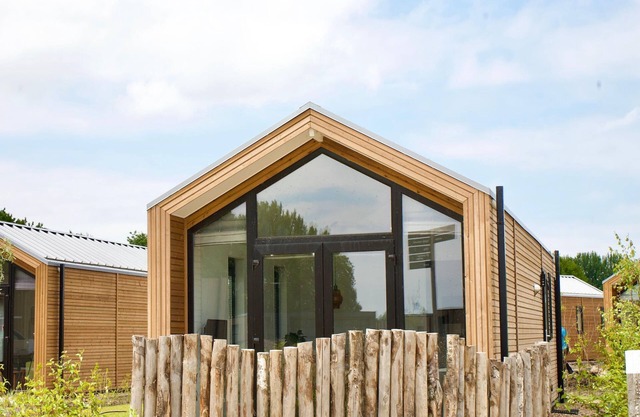 Modern chalet on the IJsselmeer