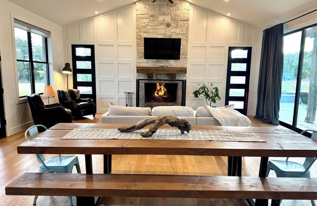 Modern Hill Country Ranch on Acreage. Sleeps 10+ Pets welcome