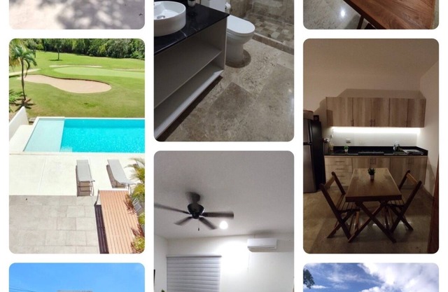 Modern studio with AC and WiFi in fabulous Puerto Aventuras, Mexico. Pool. TV