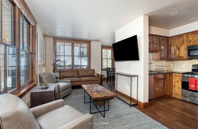 Modern Winter Condo By InvitedHome | Downtown, Mountain Views, Walk to Ski