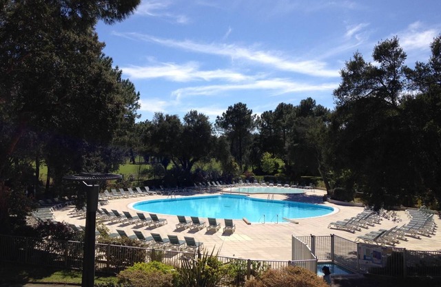 Moliets – Charming studio cabin – Near golf course and sea in a residence with a swimming pool