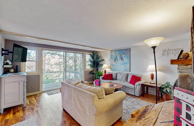 Mountain condominium w/natural light - close to ski lodge and covered balcony