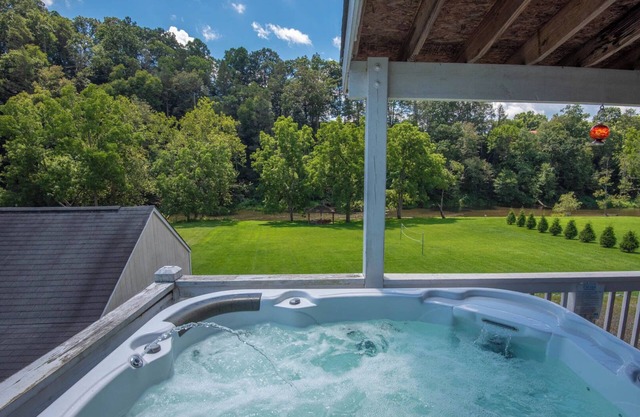 Mountain Magic - Hot Tub + Fire Pit & Covered Pavilion Right On the River!
