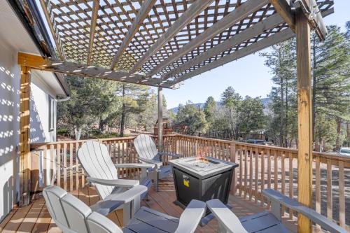 Mtn Views and Playground Family-Friendly Pine Cabin