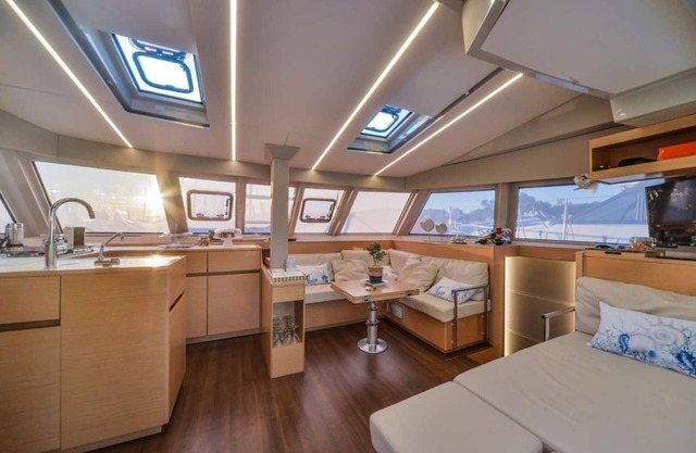 Nautitech 46 Catamaran in Mykonos by Fnatsia Villas