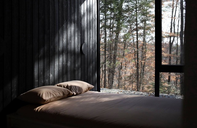 New cabin with sauna: architecture and nature