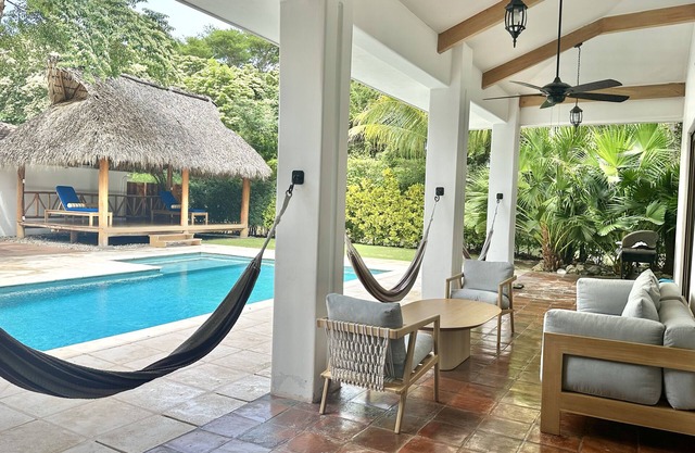 New Deluxe Villa With Pool And Bar Steps Away from the surf at Playa Colorados